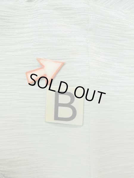 Photo14: L0907Q Used Japanese women Pale Light Blue HAORI short jacket / Silk. Abstract pattern   (Grade C) (14)