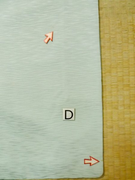 Photo16: L0907Q Used Japanese women Pale Light Blue HAORI short jacket / Silk. Abstract pattern   (Grade C) (16)