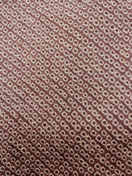 Photo5: L0907T Used Japanese women Pale Brown HAORI short jacket / Silk. Dapple pattern   (Grade C) (5)