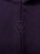 Photo3: L0907U Used Japanese women Dark Purple HAORI short jacket / Silk. Abstract pattern   (Grade D) (3)