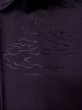 Photo4: L0907U Used Japanese women Dark Purple HAORI short jacket / Silk. Abstract pattern   (Grade D) (4)