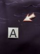 Photo15: L0907U Used Japanese women Dark Purple HAORI short jacket / Silk. Abstract pattern   (Grade D) (15)