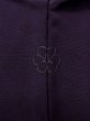 Photo3: L0907V Used Japanese women Dark Purple HAORI short jacket / Silk. Abstract pattern   (Grade D) (3)