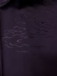 Photo4: L0907V Used Japanese women Dark Purple HAORI short jacket / Silk. Abstract pattern   (Grade D) (4)
