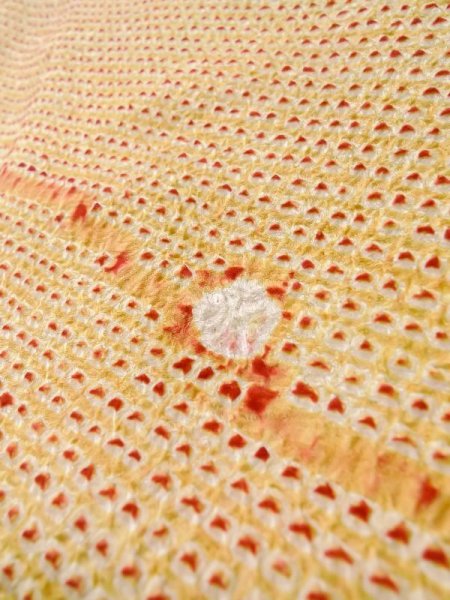 Photo8: Mint L0907V Used Japanese women Pale Red HAORI short jacket / Silk. Dapple pattern,   (Grade A) (8)