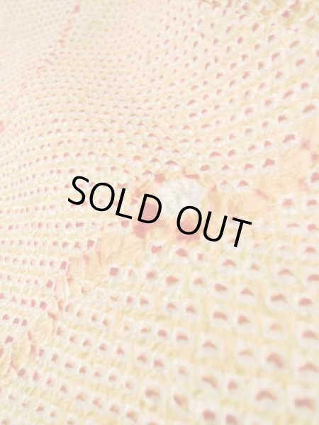 Photo9: Mint L0907V Used Japanese women Pale Red HAORI short jacket / Silk. Dapple pattern,   (Grade A) (9)