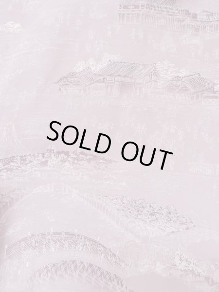 Photo3: L0907W Used Japanese women Pale Wisteria HAORI short jacket / Silk. House,   (Grade C) (3)