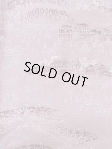 Photo4: L0907W Used Japanese women Pale Wisteria HAORI short jacket / Silk. House,   (Grade C) (4)