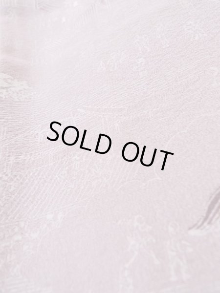 Photo10: L0907W Used Japanese women Pale Wisteria HAORI short jacket / Silk. House,   (Grade C) (10)