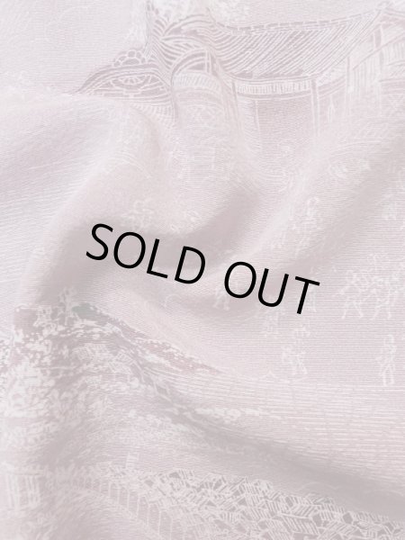 Photo12: L0907W Used Japanese women Pale Wisteria HAORI short jacket / Silk. House,   (Grade C) (12)