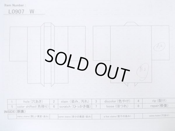 Photo13: L0907W Used Japanese women Pale Wisteria HAORI short jacket / Silk. House,   (Grade C) (13)
