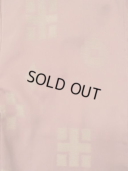 Photo4: L0907X Used Japanese womenPale Reddish Brown HAORI short jacket / Silk. Abstract pattern,   (Grade B) (4)