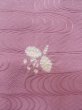 Photo5: L0908A Used Japanese womenPale Reddish Purple HAORI short jacket / Silk. Flower,   (Grade B) (5)
