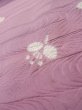 Photo8: L0908A Used Japanese womenPale Reddish Purple HAORI short jacket / Silk. Flower,   (Grade B) (8)