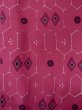 Photo4: L0908C Used Japanese women  Red HAORI short jacket / Silk. Tortoise-shell pattern(Hexagonal pattern),   (Grade B) (4)