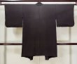Photo2: L0908D Used Japanese women  Black HAORI short jacket / Silk. Dapple pattern   (Grade C) (2)