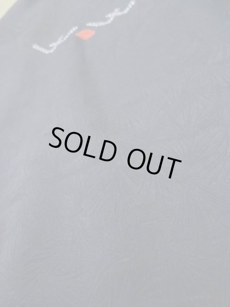 Photo10: Mint L0914D Used Japanese women  Black HAORI short jacket / Silk. Abstract pattern   (Grade A) (10)