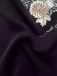 Photo12: Mint L0914F Used Japanese women  Black HAORI short jacket / Silk. Chrysanthemum,   (Grade A+) (12)