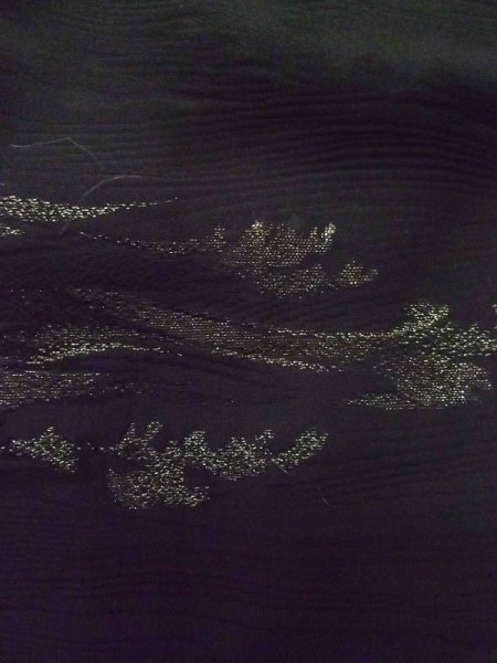 Photo5: L0914G Used Japanese women  Black HAORI short jacket / Synthetic.    (Grade A) (5)