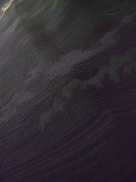 Photo10: L0914G Used Japanese women  Black HAORI short jacket / Synthetic.    (Grade A) (10)