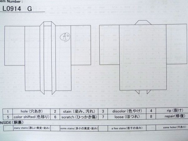 Photo13: L0914G Used Japanese women  Black HAORI short jacket / Synthetic.    (Grade A) (13)