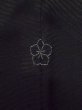 Photo3: Mint L0914N Used Japanese women  Black HAORI short jacket / Silk. Flower,   (Grade A) (3)