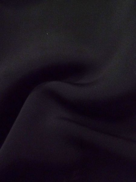 Photo12: L0914O Used Japanese women  Black HAORI short jacket / Synthetic. Flower   (Grade C) (12)