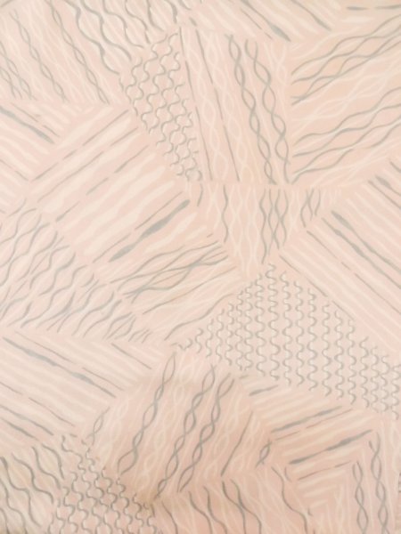 Photo4: L0914S Used Japanese women  Pink HAORI short jacket / Silk. Wave,   (Grade D) (4)