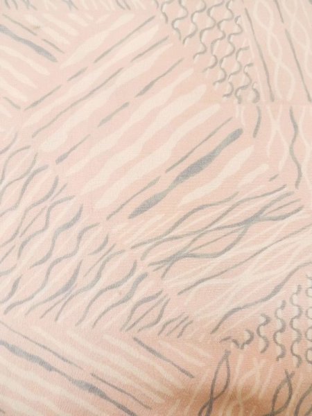 Photo5: L0914S Used Japanese women  Pink HAORI short jacket / Silk. Wave,   (Grade D) (5)