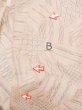 Photo15: L0914S Used Japanese women  Pink HAORI short jacket / Silk. Wave,   (Grade D) (15)