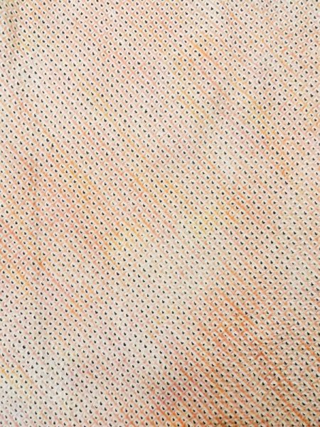 Photo4: Mint L0914U Used Japanese womenPale Light Coral HAORI short jacket / Silk. Dapple pattern   (Grade A) (4)