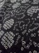 Photo8: L0914W Used Japanese women  Black HAORI short jacket / Silk. Abstract pattern   (Grade C) (8)