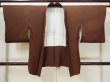 Photo1: L0914Z Used Japanese women  Brown HAORI short jacket / Silk. Tree   (Grade B) (1)