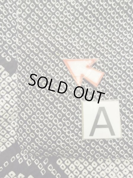 Photo14: L0915B Used Japanese women  Black HAORI short jacket / Silk. Flower,   (Grade B) (14)