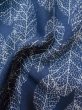 Photo12: L0915C Used Japanese women Pale Light Blue HAORI short jacket / Silk. Leaf   (Grade B) (12)