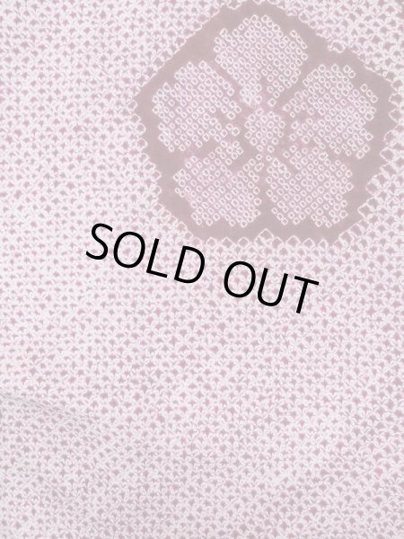 Photo4: Mint L0921A Used Japanese womenDark Reddish Purple HAORI short jacket / Silk. Flower,   (Grade A) (4)