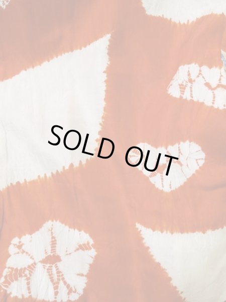 Photo14: Mint L0921A Used Japanese womenDark Reddish Purple HAORI short jacket / Silk. Flower,   (Grade A) (14)