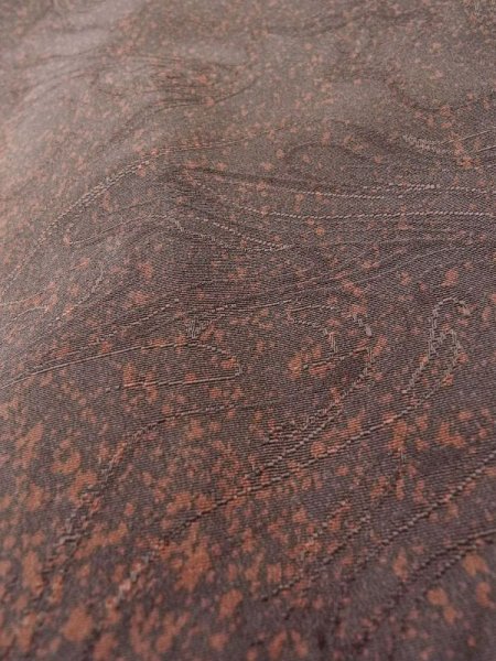 Photo9: L0921D Used Japanese women  Gray HAORI short jacket / Silk. Rose   (Grade C) (9)