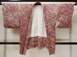 Photo1: L0921F Vintage Japanese women  Pale Purple HAORI short jacket / Silk. Lozenges,   (Grade A) (1)