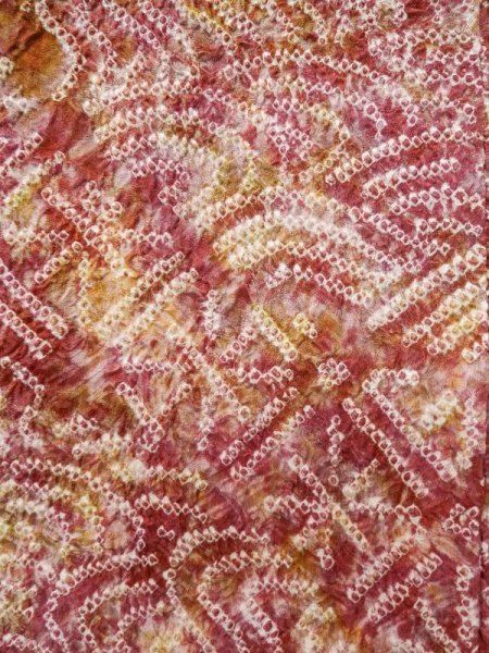 Photo4: L0921F Vintage Japanese women  Pale Purple HAORI short jacket / Silk. Lozenges,   (Grade A) (4)