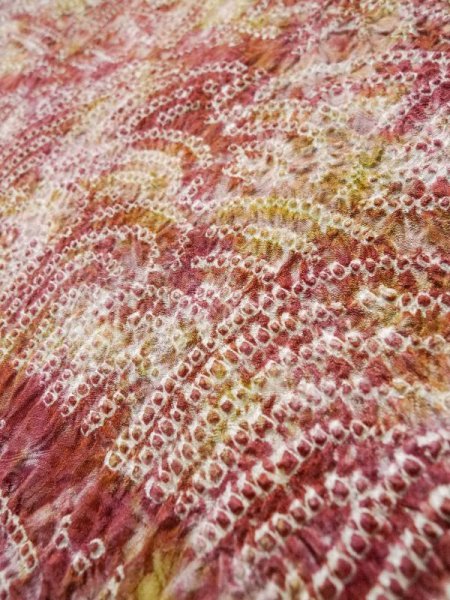 Photo8: L0921F Vintage Japanese women  Pale Purple HAORI short jacket / Silk. Lozenges,   (Grade A) (8)