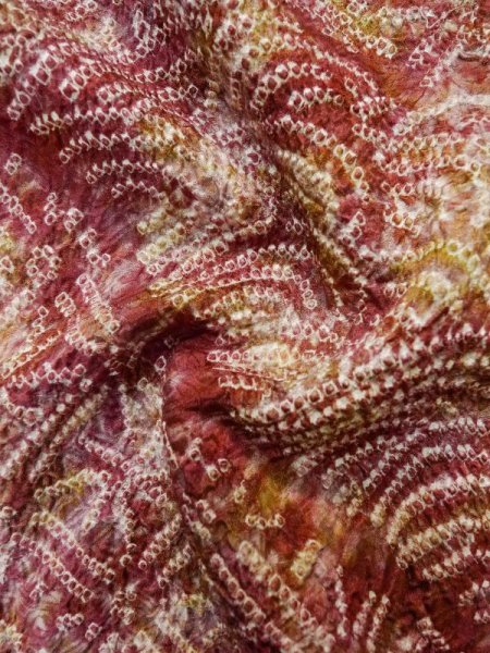 Photo11: L0921F Vintage Japanese women  Pale Purple HAORI short jacket / Silk. Lozenges,   (Grade A) (11)