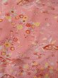 Photo3: L0921J Used Japanese women  Pink HAORI short jacket / Synthetic. Flower,   (Grade B) (3)