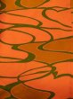 Photo4: Mint L0921R Used Japanese women Pale Orange HAORI short jacket / Silk. Abstract pattern   (Grade A+) (4)