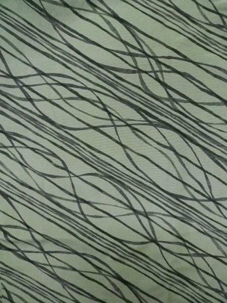 Photo4: L0921W Used Japanese women Pale Green HAORI short jacket / Synthetic. Line,   (Grade C) (4)