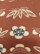 Photo5: L0921X Used Japanese women Pale Brown HAORI short jacket / Silk. Flower,   (Grade C) (5)