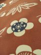 Photo8: L0921X Used Japanese women Pale Brown HAORI short jacket / Silk. Flower,   (Grade C) (8)