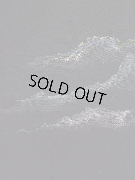 Photo7: L0921Z Used Japanese women  Black HAORI short jacket / Silk. Mountain,   (Grade A) (7)