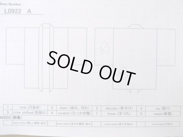 Photo10: L0922A Used Japanese women  Black HAORI short jacket / Silk. Temple,   (Grade D) (10)