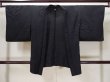Photo1: Mint L0922B Used Japanese women  Black HAORI short jacket / Silk.    (Grade A) (1)